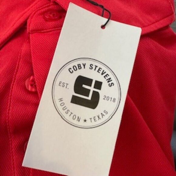 Cody Stevens Engine Red Short Sleeve Polo in Size Medium (NWT) - Picture 2 of 6
